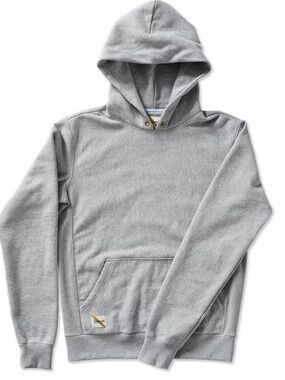 TRACKSMITH ! Men's Gray Hooded Pullover Sweatshirt - Casual Comfort! M